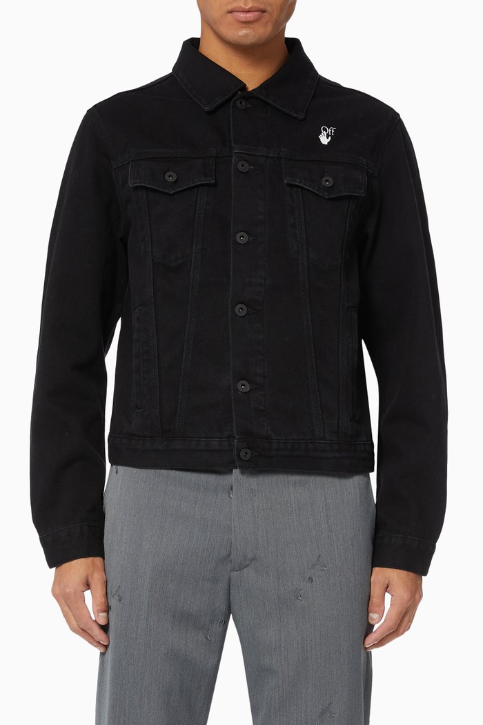 

Monalisa Slim Denim Jacket, Black