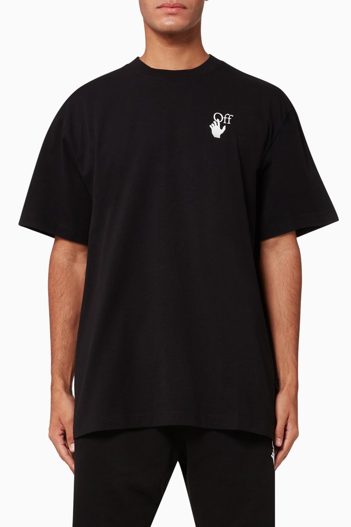 

Marker Arrows Oversized Cotton T-Shirt, Black