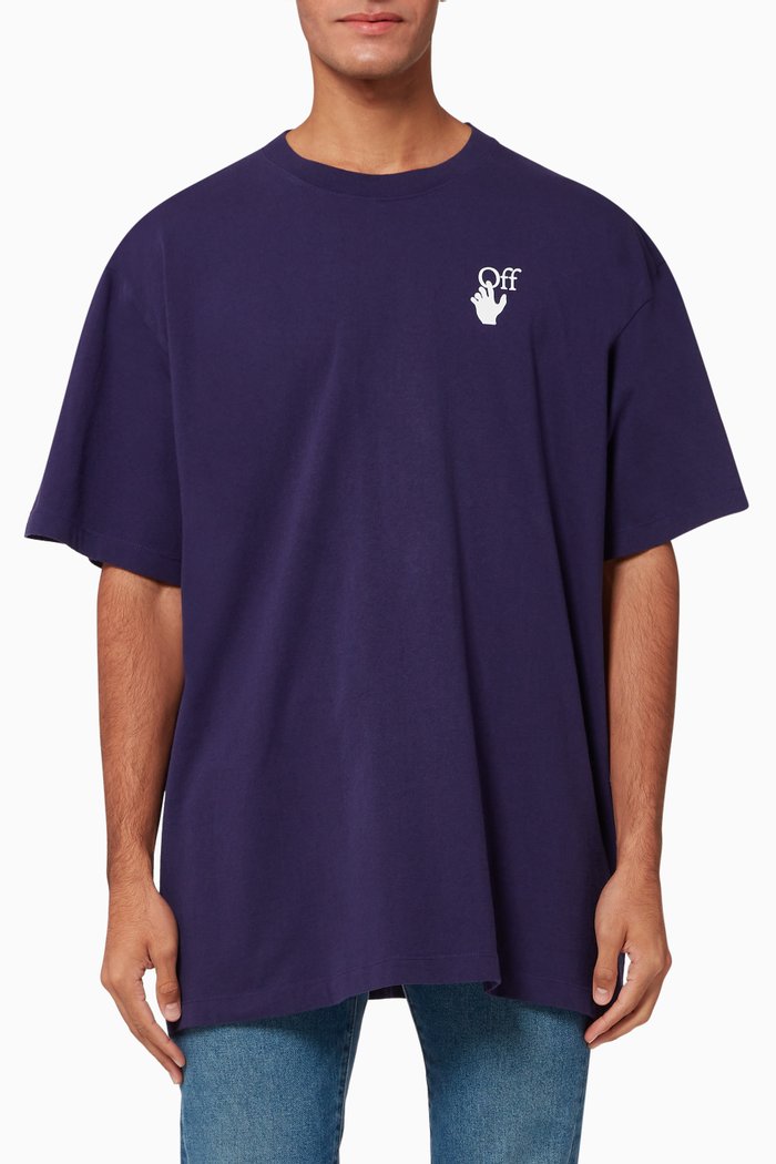 

Marker Arrows Oversized Cotton T-Shirt, Blue