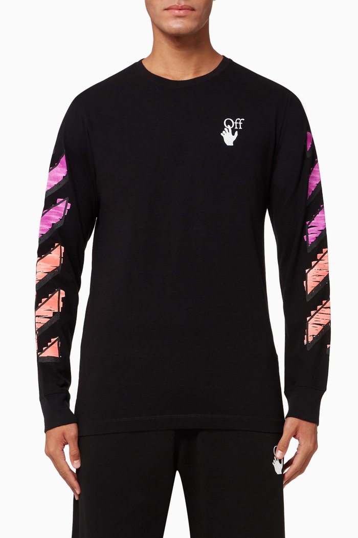 

Marker Arrows Cotton T-Shirt, Black