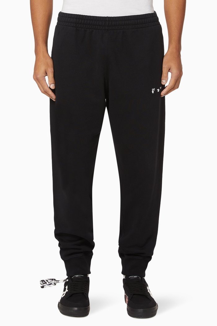 

Big Logo Cotton Cuffed Sweatpants, Black