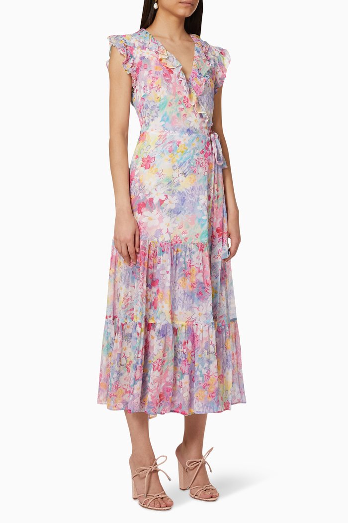 

Minnie Tiered Crepe Dress, Multicolour