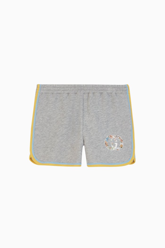 

Interlocking G Cotton Shorts, Grey