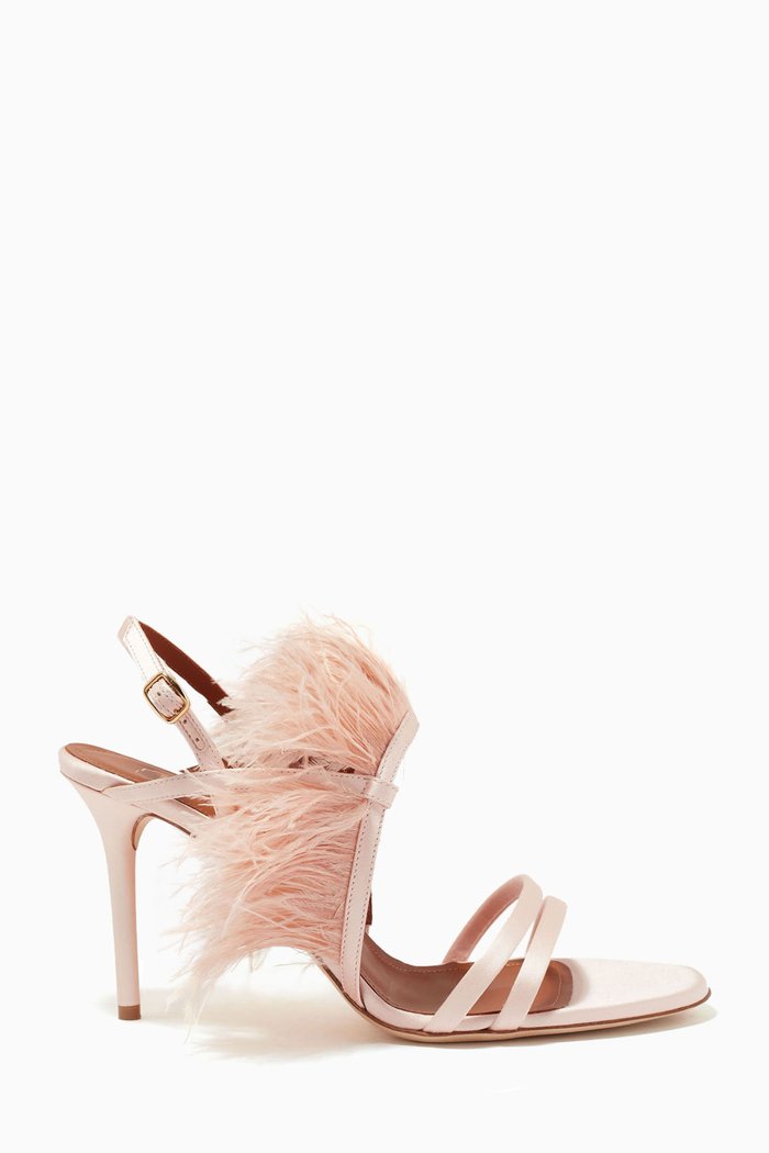 Sonia 85 Sandals in Satin, Pink