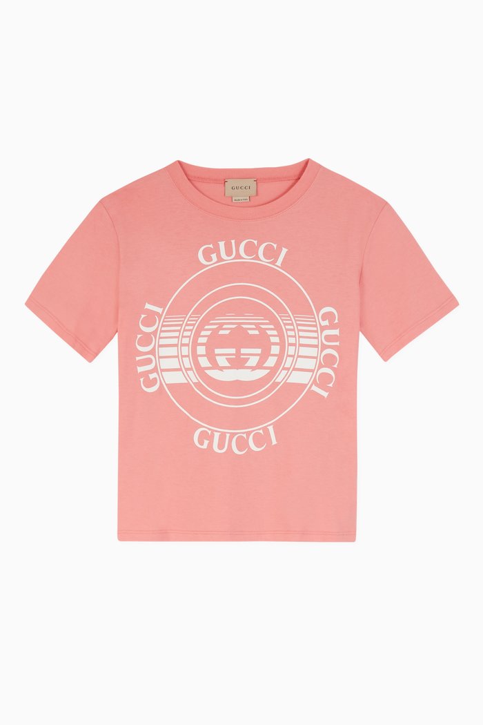 

Disk Print Cotton T-Shirt, Pink