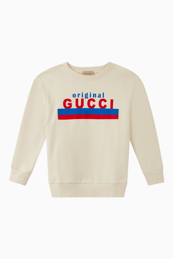 

"Original Gucci" Cotton Sweatshirt, White