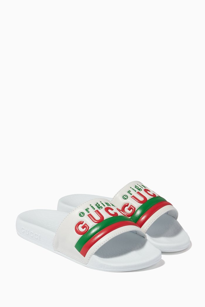 

'Original Gucci' Slides in Leather, White