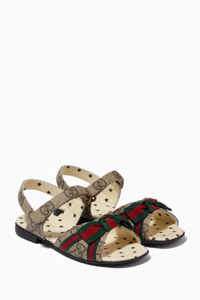 

GG Supreme Sandals in Canvas, Neutral