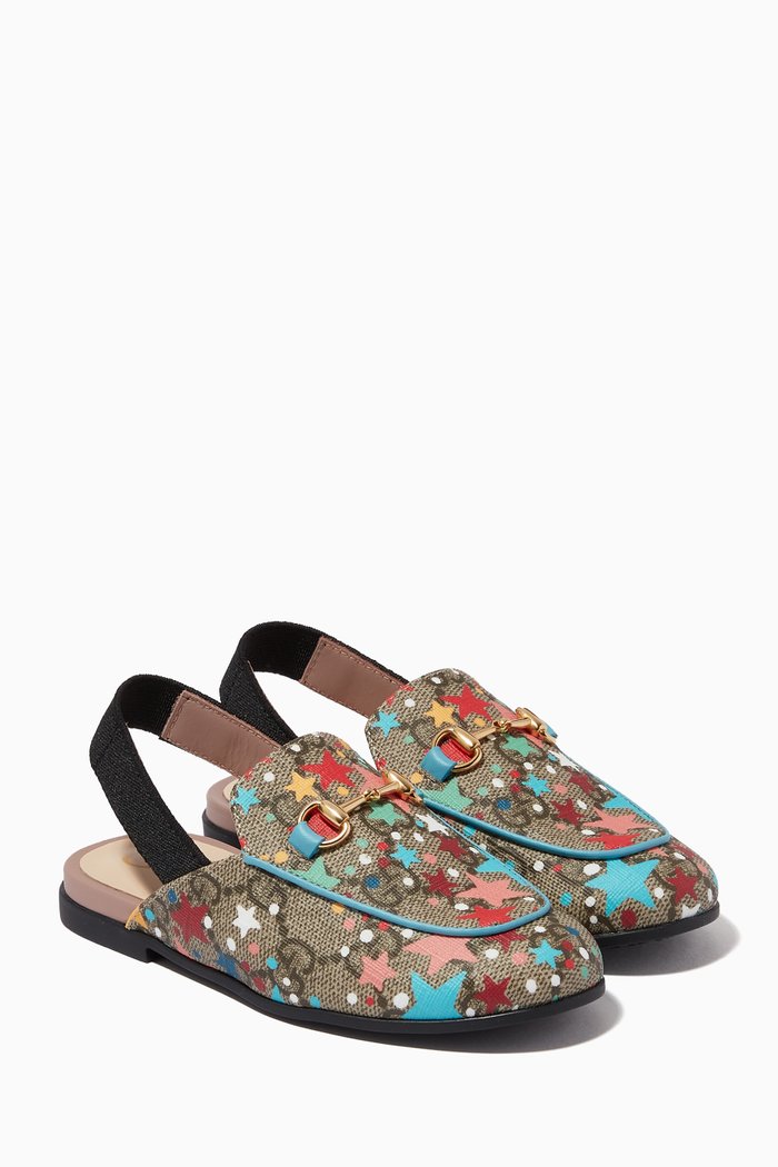 

Princetown GG Star Slippers in Canvas, Neutral