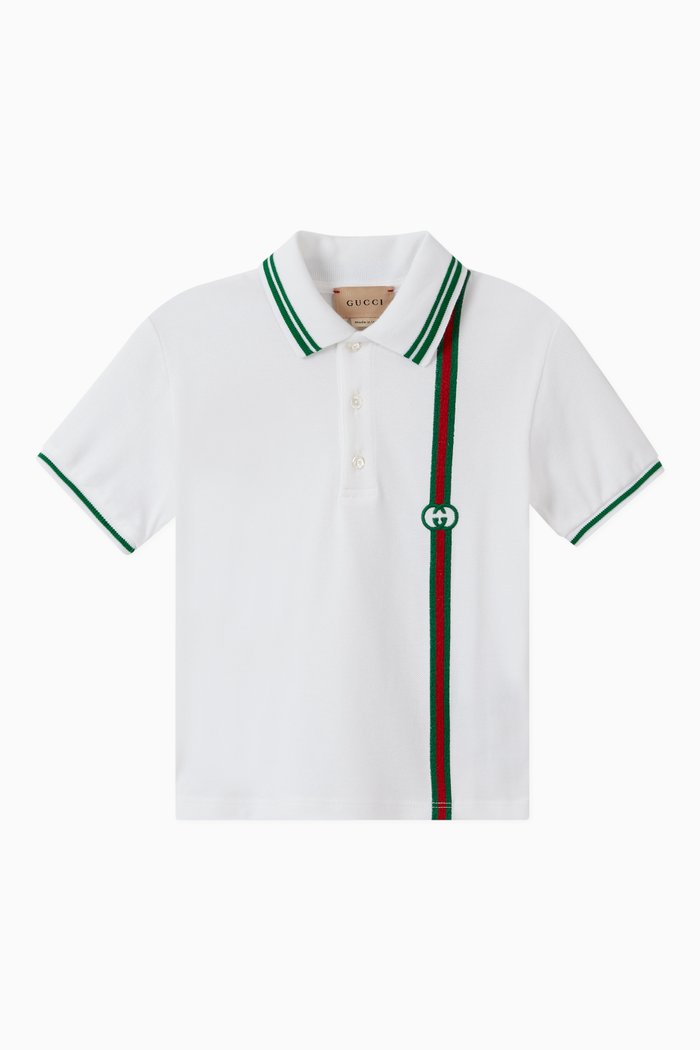 

Web GG Cotton Polo T-shirt, White
