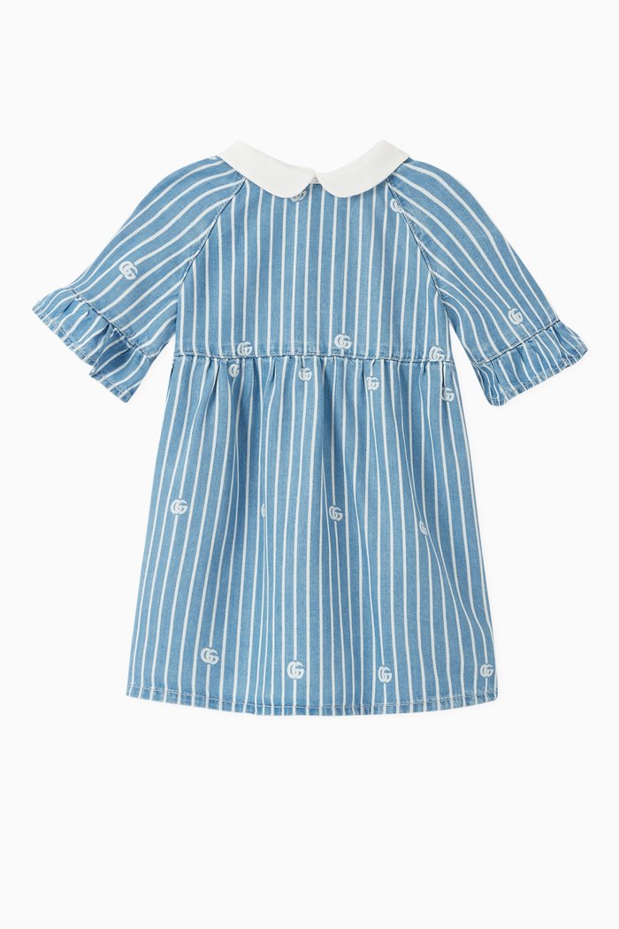 

GG Stripe Dress in Lyocell, Blue