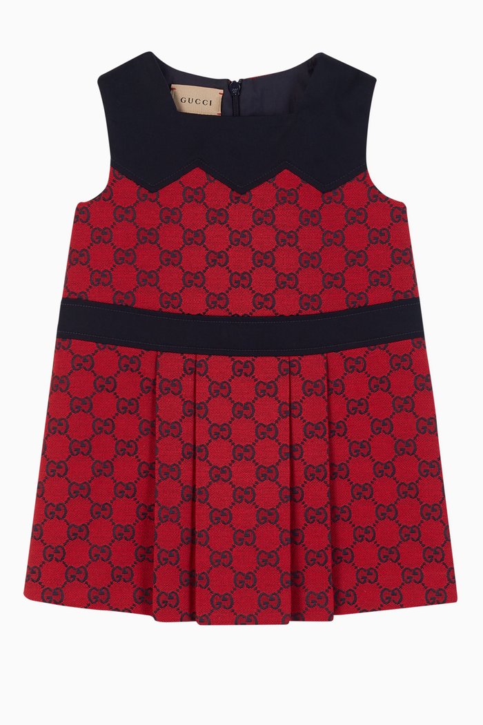 GG Canvas Dress, Red