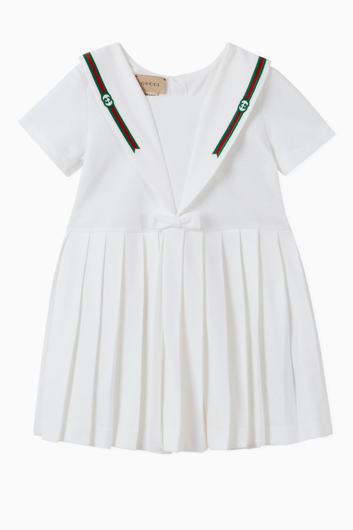 

Interlocking G Cotton Tennis Dress, White