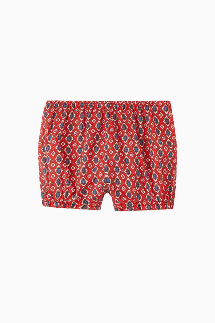 

Becky Printed Shots in Muslin, Red