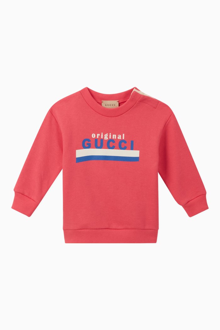 

"Original Gucci" Cotton Sweatshirt, Pink