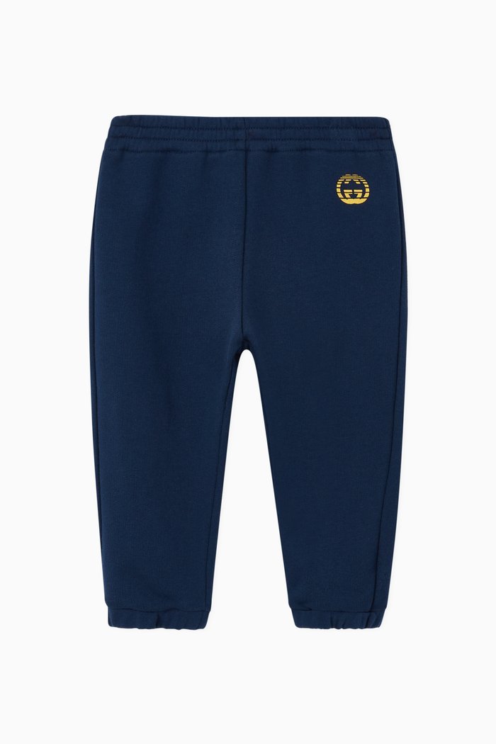 

Side Interlocking G Sweatpants, Blue