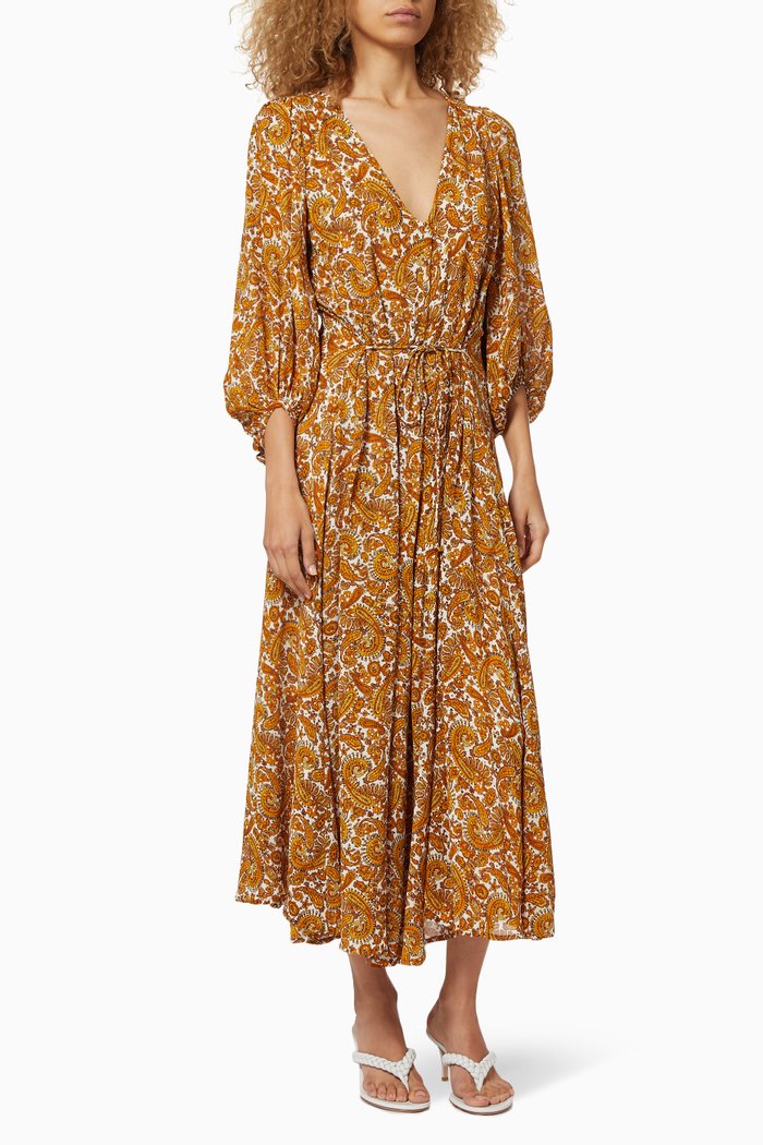 Nerissa Chiffon Midi Dress, Multicolour