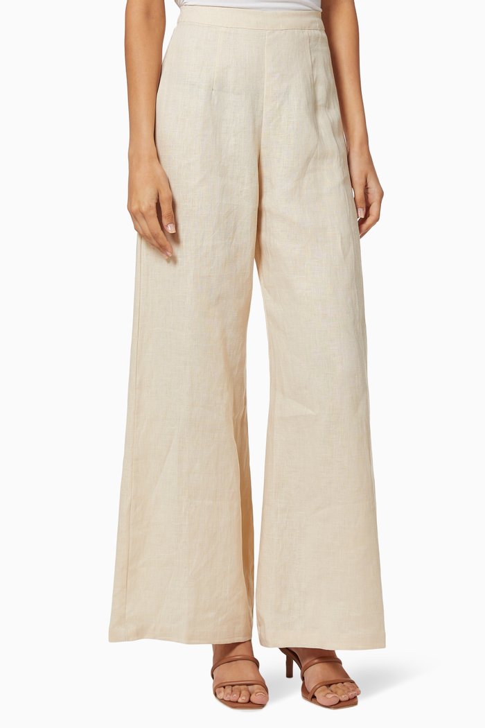 Sibyl Linen Pants, Neutral