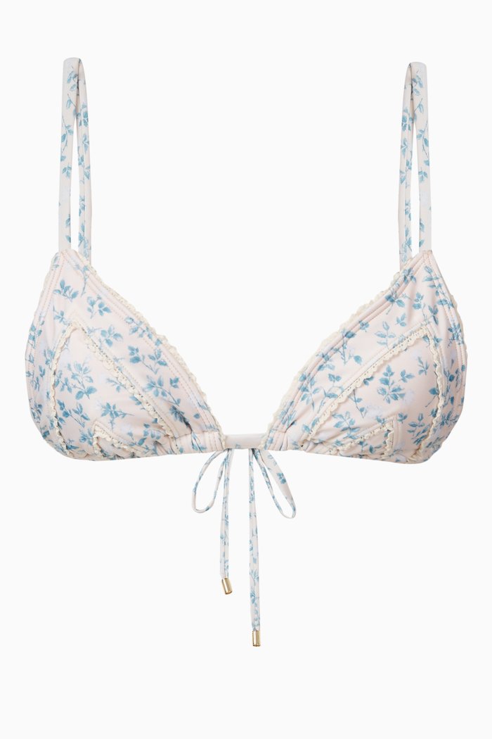 Porcelain String Bikini Top, Multicolour