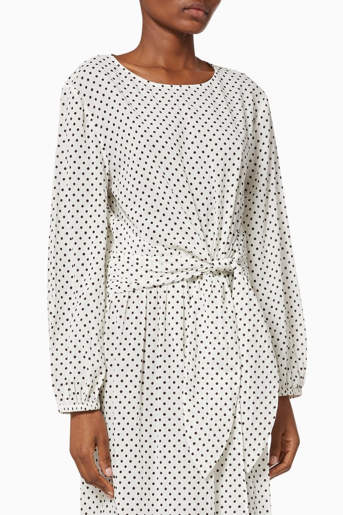 

Biscotti Tie-Side Blouse, Neutral