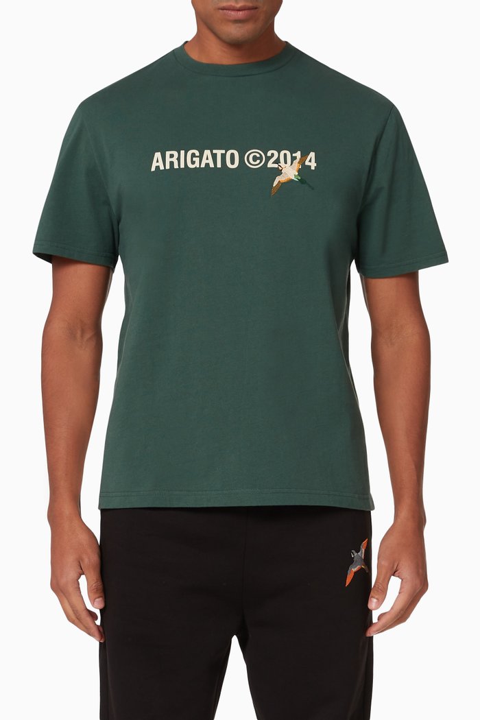 

Monogram Tori Bird Organic Cotton T-shirt, Green
