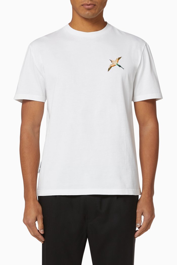 

Single Bee Bird Jersey T-shirt, White