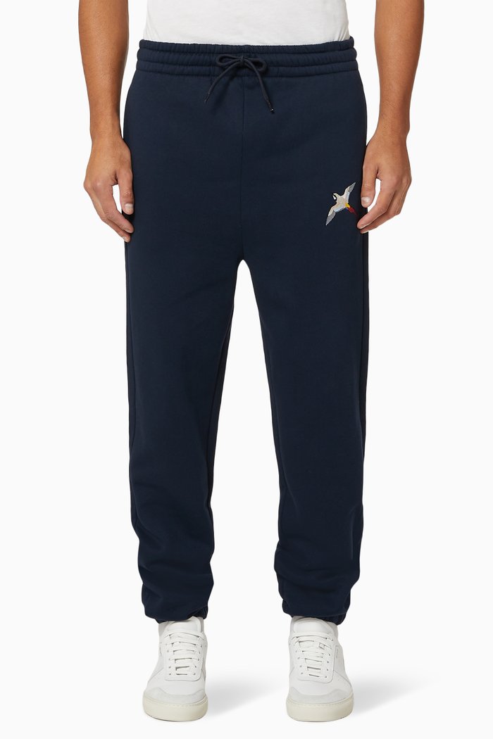 

Single Bee Bird Sweatpants in Organic Cotton, Blue