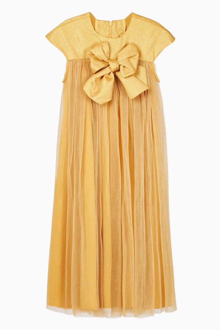 

Tulle Bow Dress, Gold