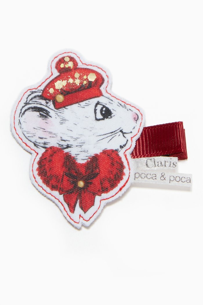 

Claris the Mouse Hair Clip, Red