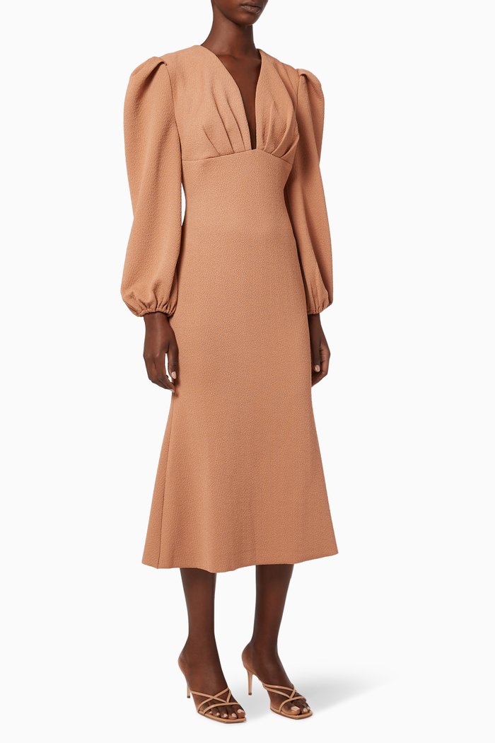 

Miciela Crepe Dress, Brown