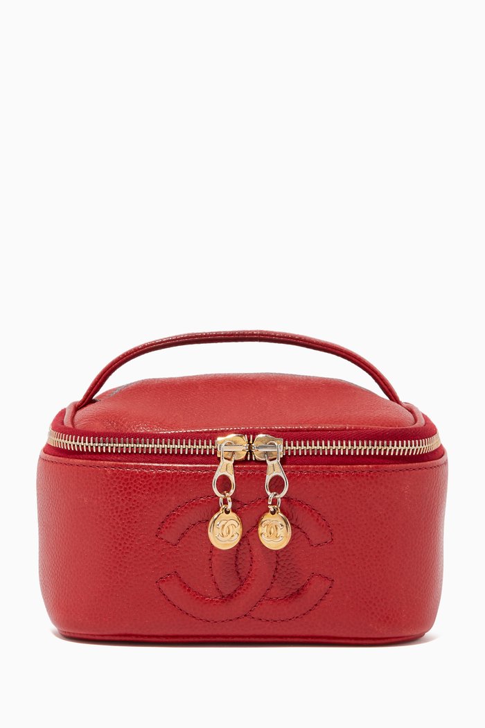 

CC Vanity Bag in Caviar Leather, Red