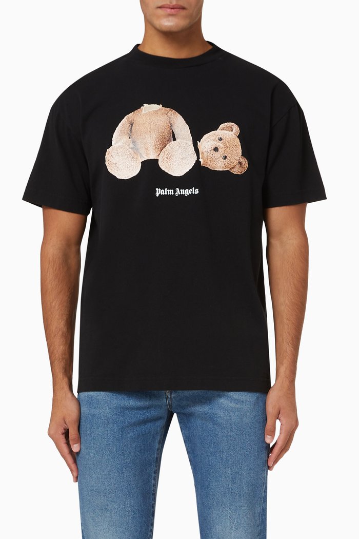 

Bear Cotton T-Shirt, Black