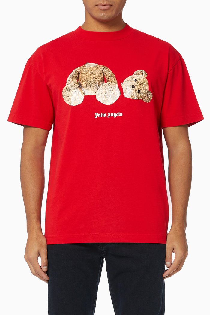 Bear Cotton T-Shirt, Red
