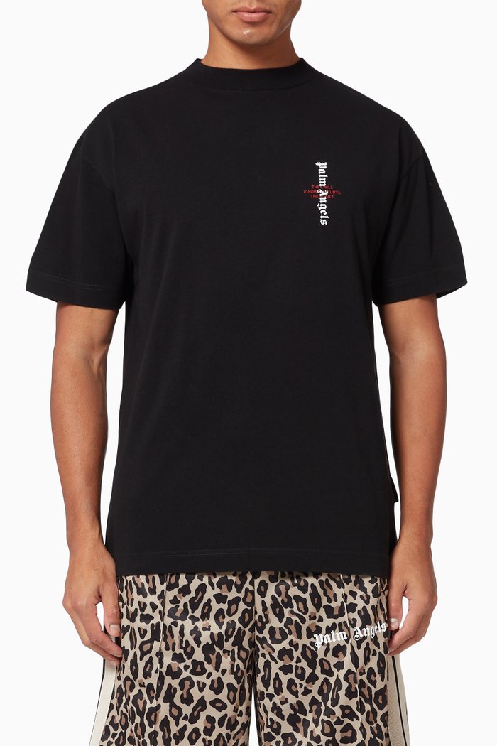 

Chest Logo Cotton T-Shirt, Black