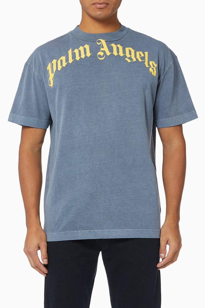 

Logo Vintage Wash Cotton T-Shirt, Blue