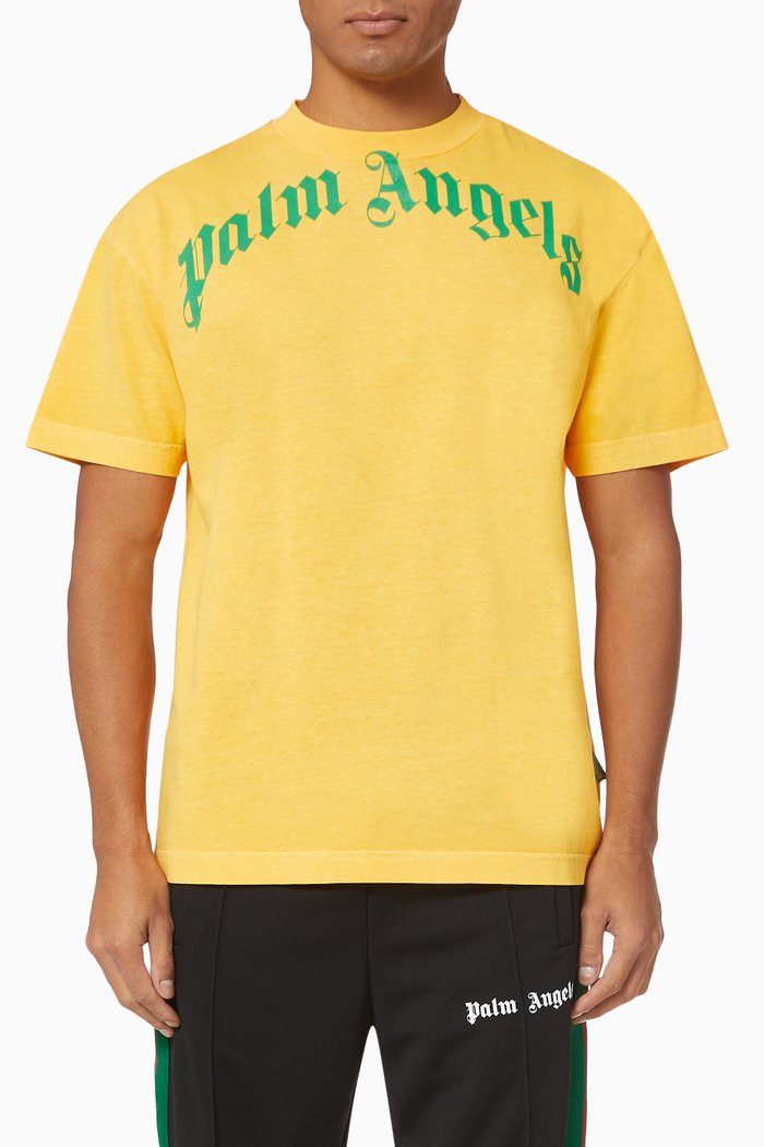 

Logo Vintage Wash Cotton T-Shirt, Yellow