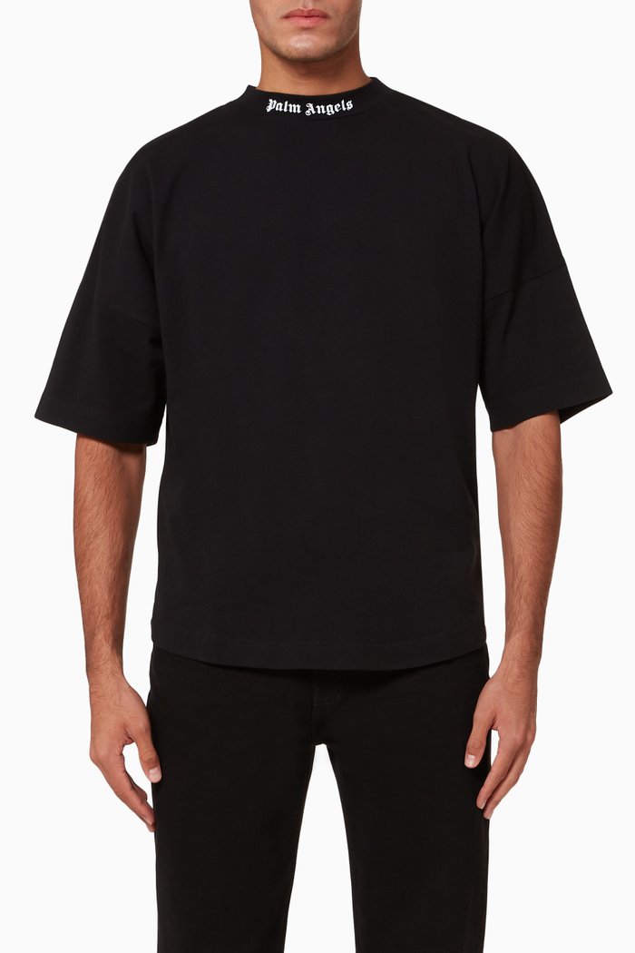 

Logo Oversized Cotton T-Shirt, Black