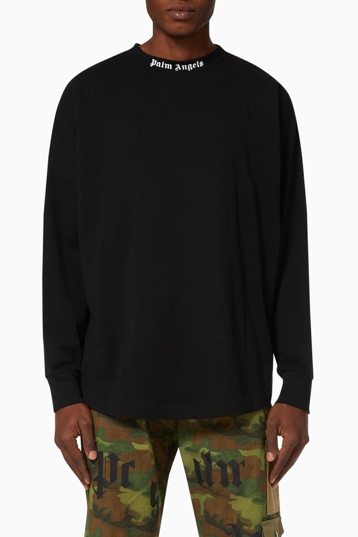 

Classic Logo Oversized Cotton T-shirt, Black