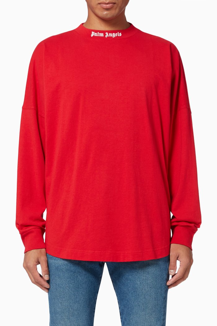 

Logo Oversized Cotton T-Shirt, Red