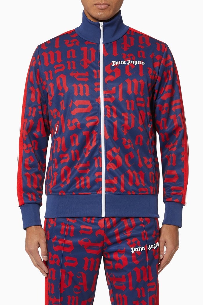 

Broken Monogram Track Jacket, Blue