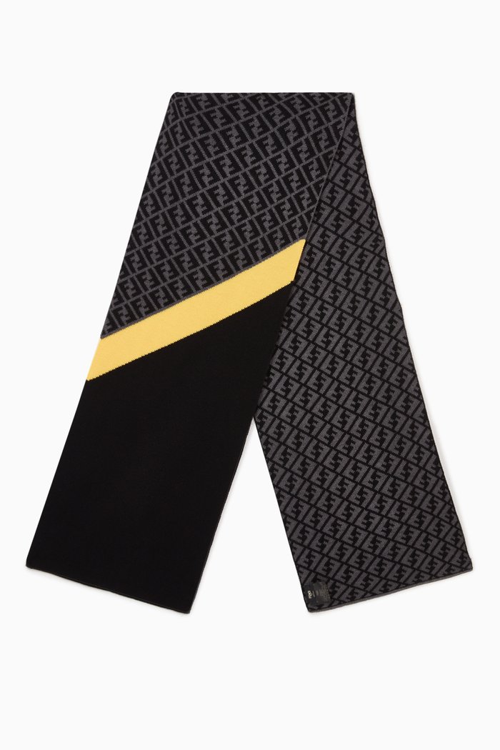 

FF Scarf in Wool, Black