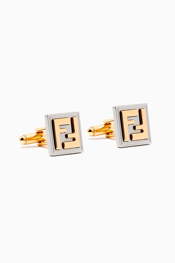 

FF Motif Cufflinks in Metal, Gold