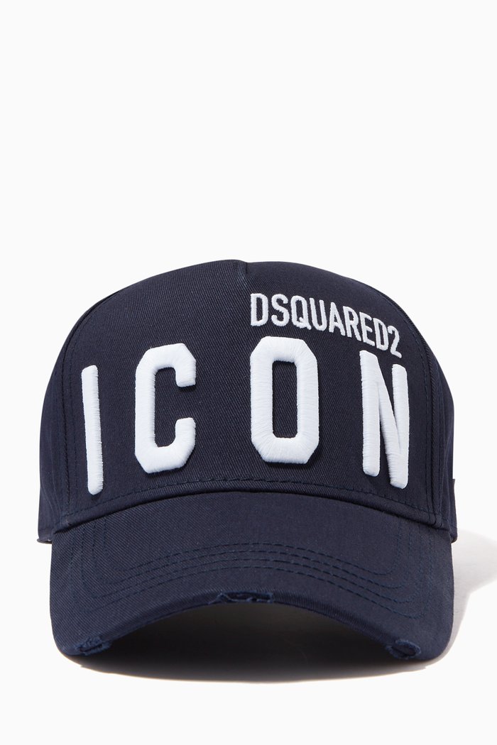 

Icon Logo Embroidered Cap in Cotton, Blue