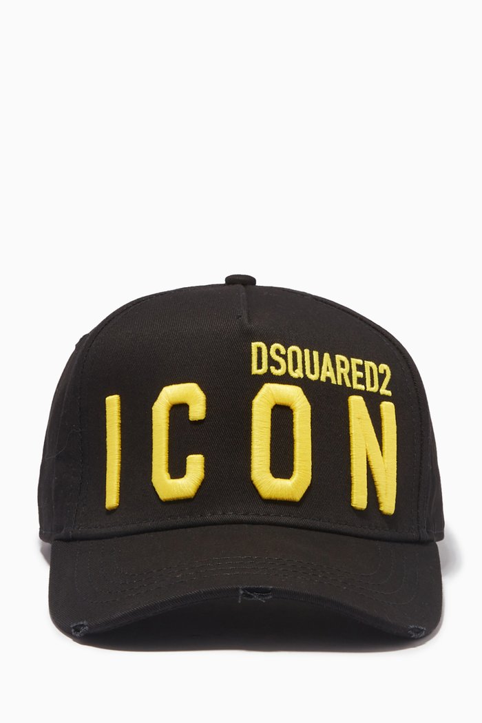 

Icon Logo Embroidered Cap in Cotton, Yellow