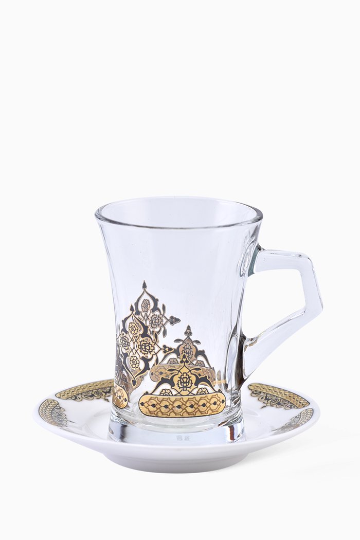 

Rayhan Teacup and Saucer, Set of 12, Gold