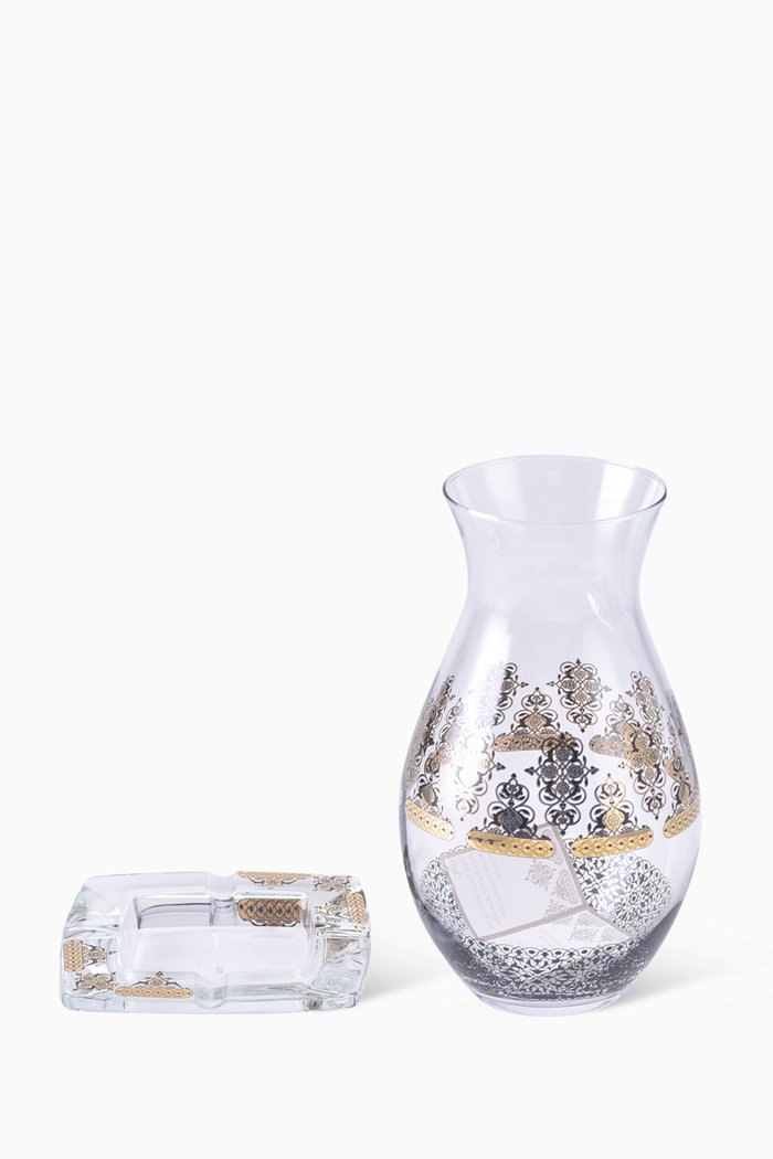 

Rayhan Vase and Ashtray, Set of 2, Gold