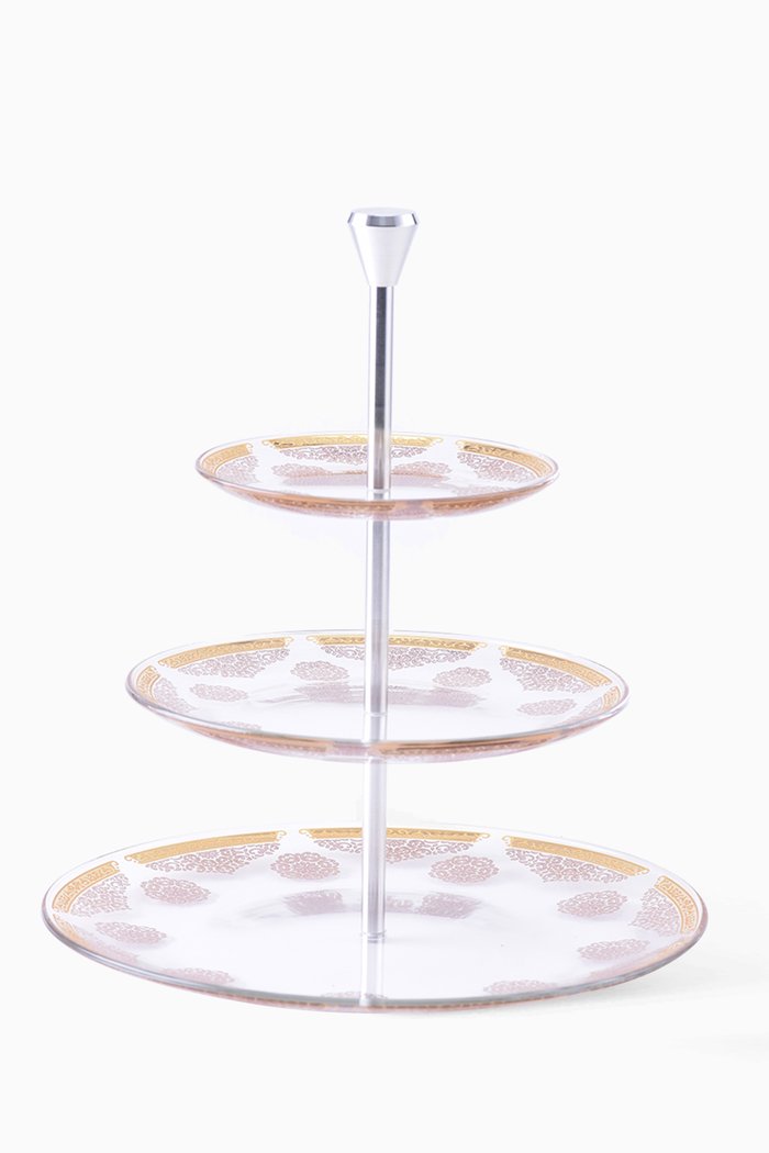 Selena Three-Tiered Tray, Pink