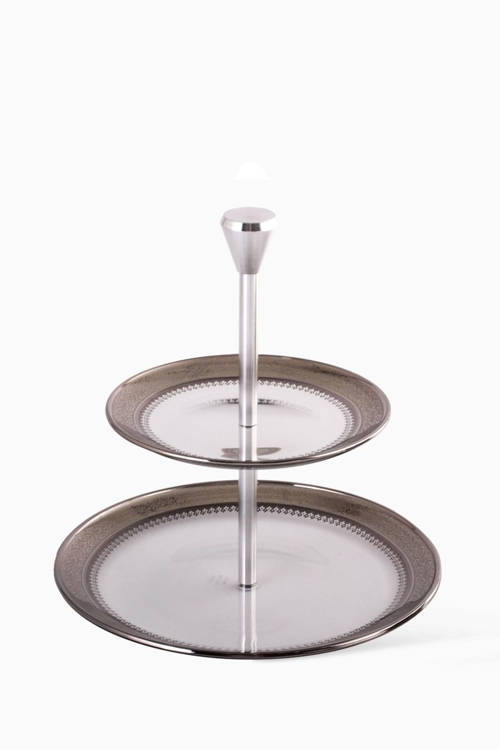 

Cordoba Two-Tiered Tray, Silver
