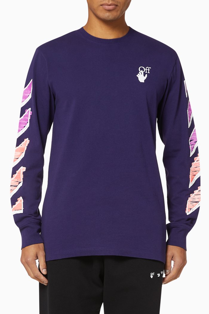 

Marker Arrows Cotton T-shirt, Blue