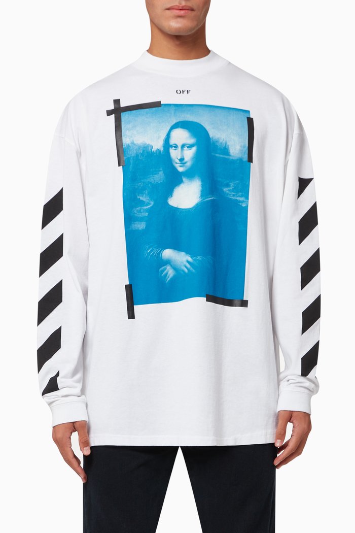 

Mona Lisa Oversized Cotton T-Shirt, White